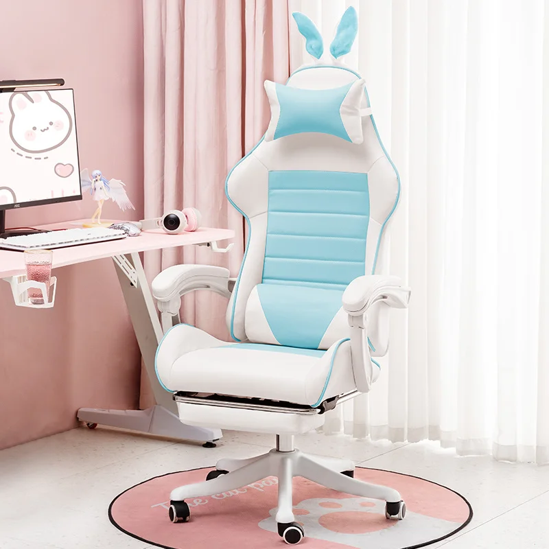 High Quality woman live broadcast office desk chair pink gamer chair Light comfortable Ergonomic Swivel gaming chair for pc