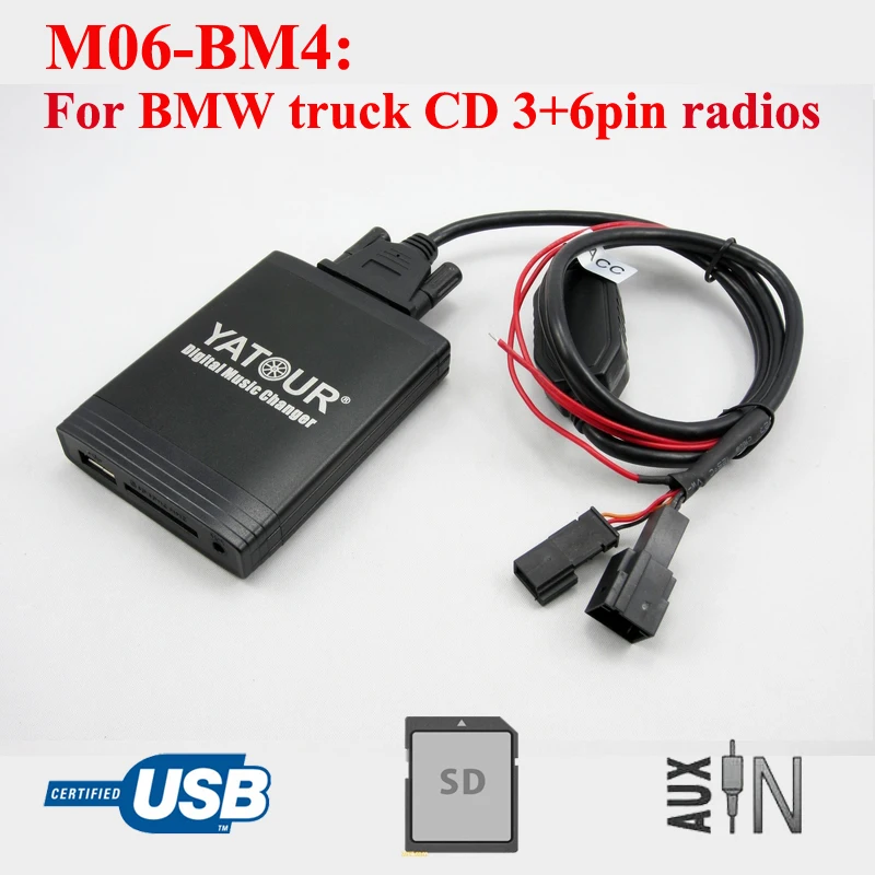 Yatour cyfrowa zmieniarka cd samochodowe stereo adapter usb bluetooth dla BMW