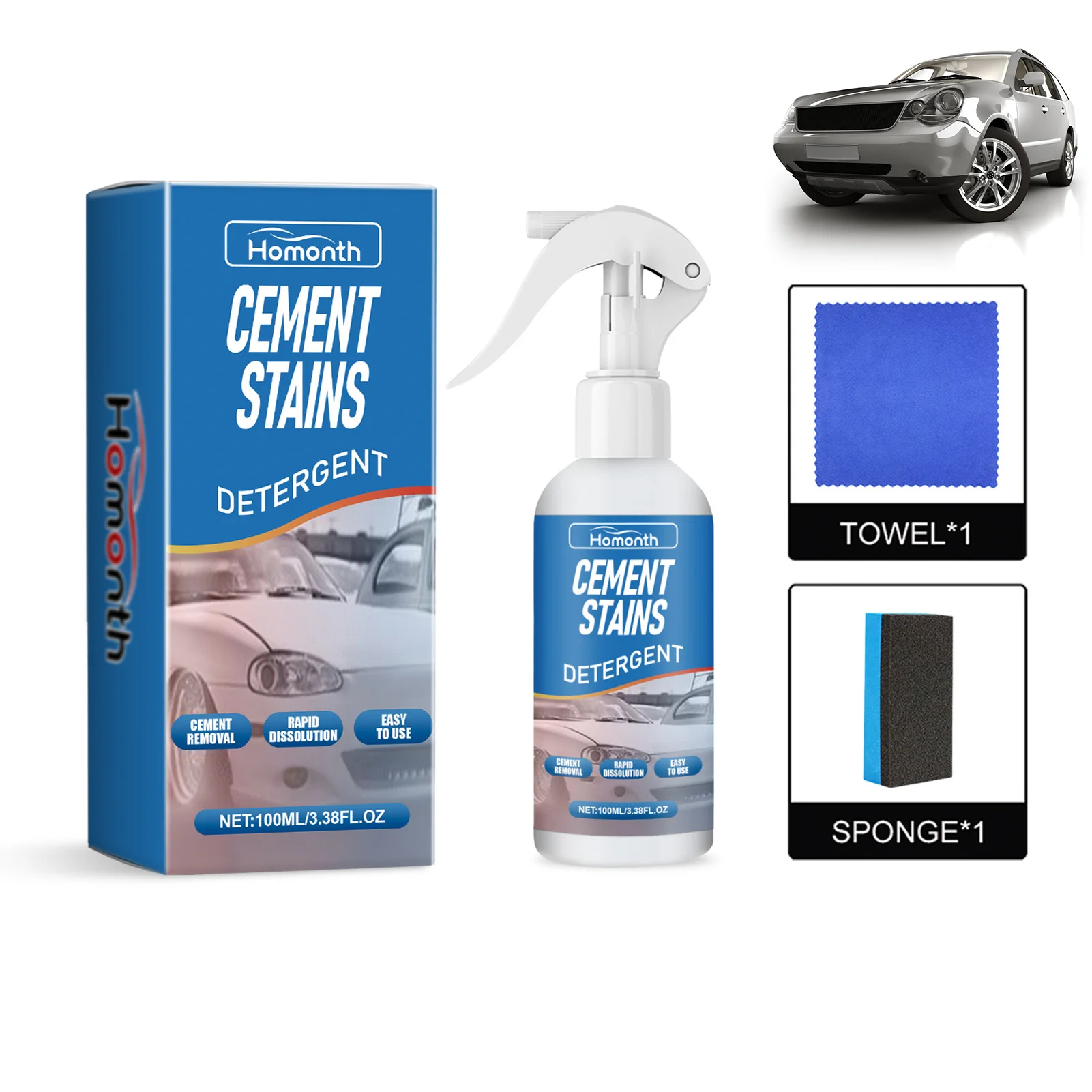 

Car Stains Removal Spray Strong Cleaning Power Cement Detergent Suitable for Cost-Effective Cleaning Agent