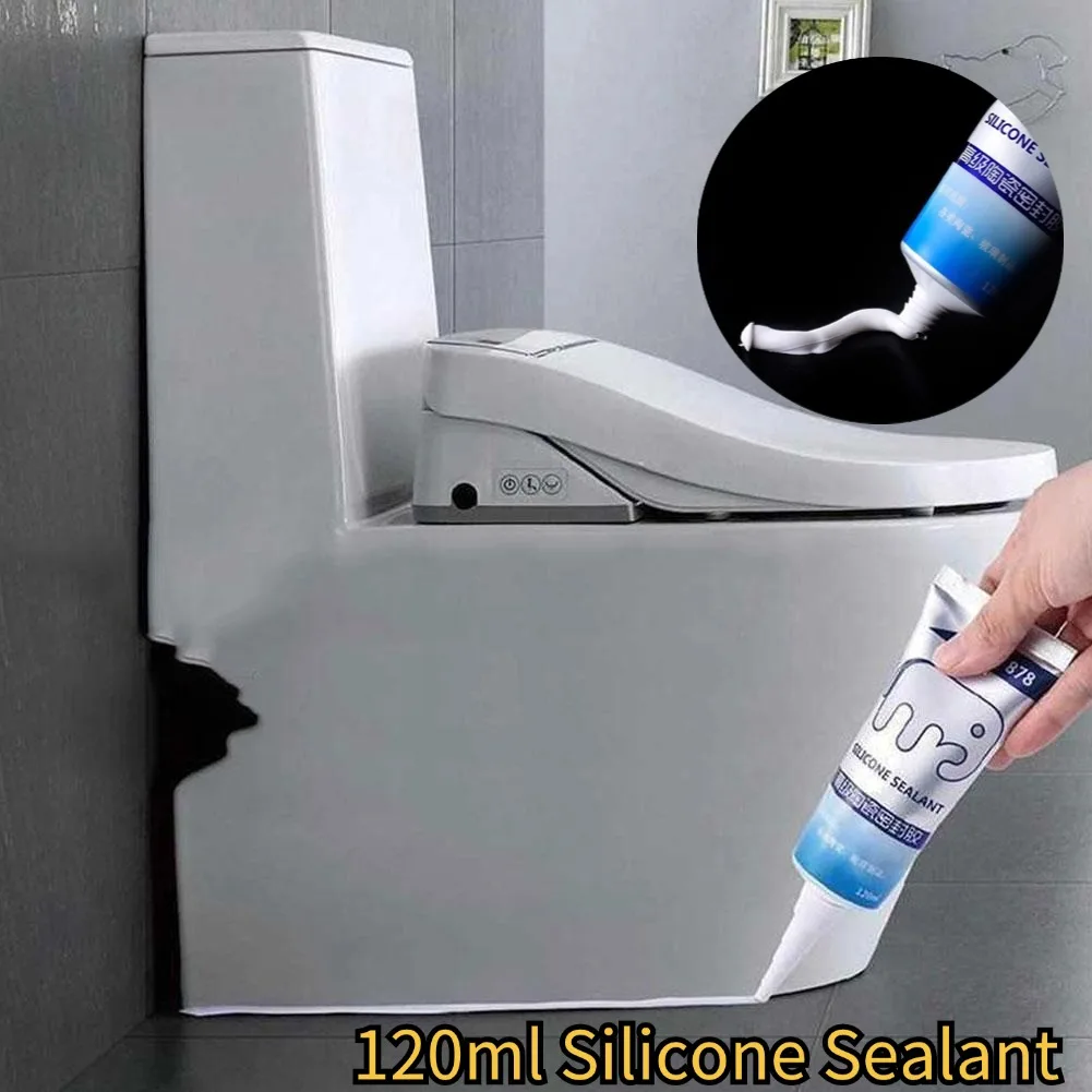 120ml Multipurpose Silicone Sealant Waterproof Caulk Seal Mouldproof Fast Drying Adhesive Glass Glue For Bathroom Kitchen