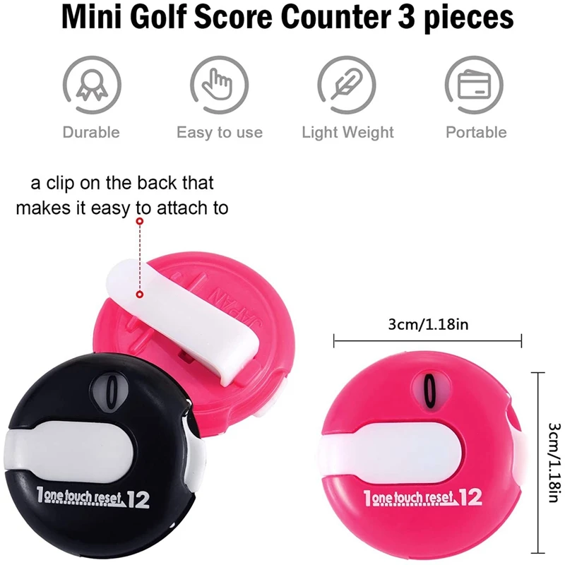 6 szt. Licznik wyniku golfowego w Mini golfie licznik punktowy do 12 strzałów, do golfa outdoorowe akcesoria sportowe