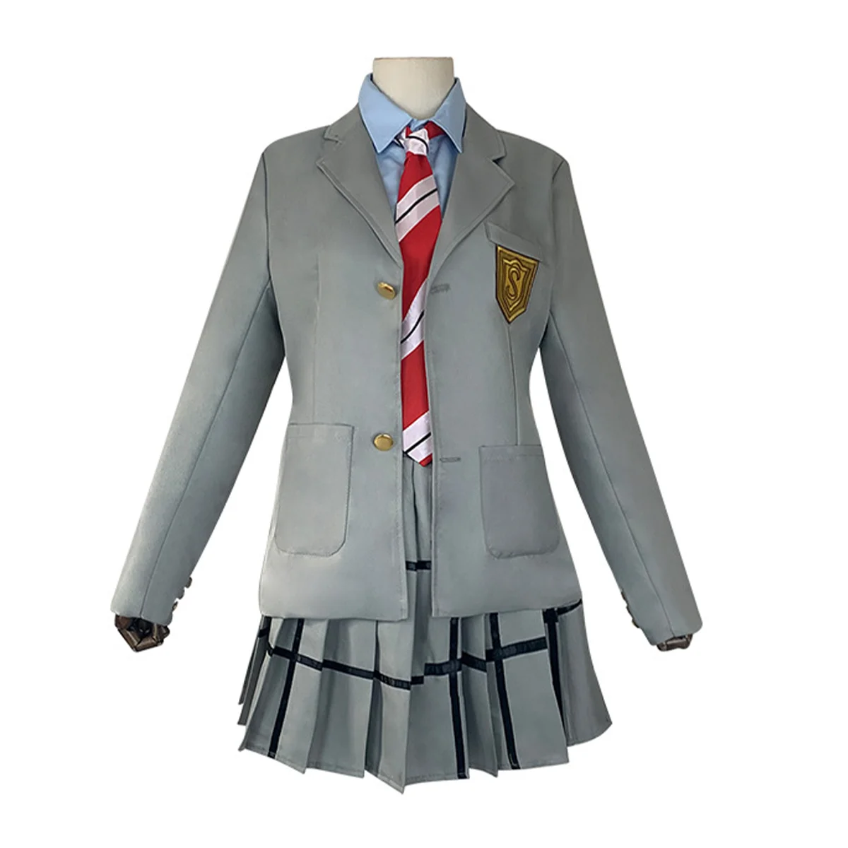 

Hemixush Anime Your Lie in April Cosplay Miyazono Kaori Cosplay Costume School Uniform Arima Kousei Cos