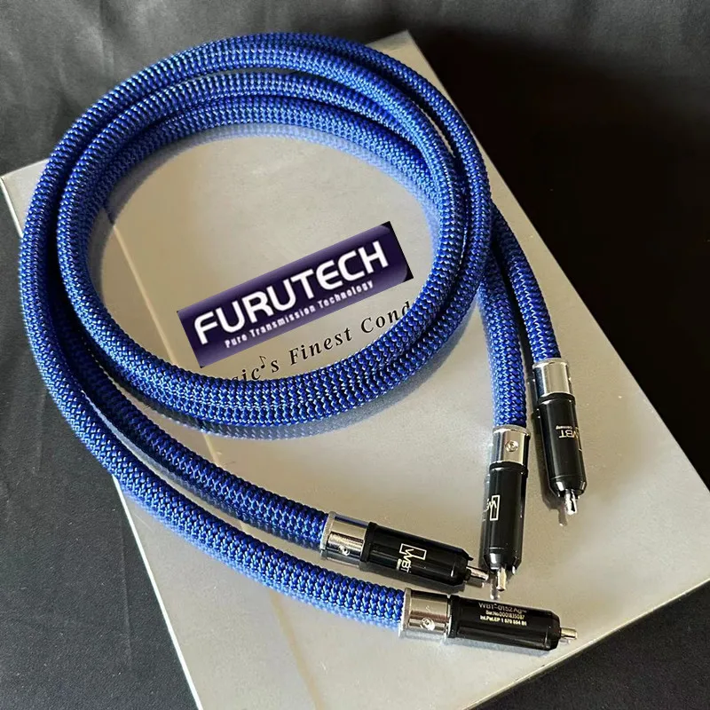 One pair FURUTECH DAS-4.1 Top-of-the-line RCA  cable Alpha OCC conductor HiFi weapon with Silver-WBT -0152Ag rca plug