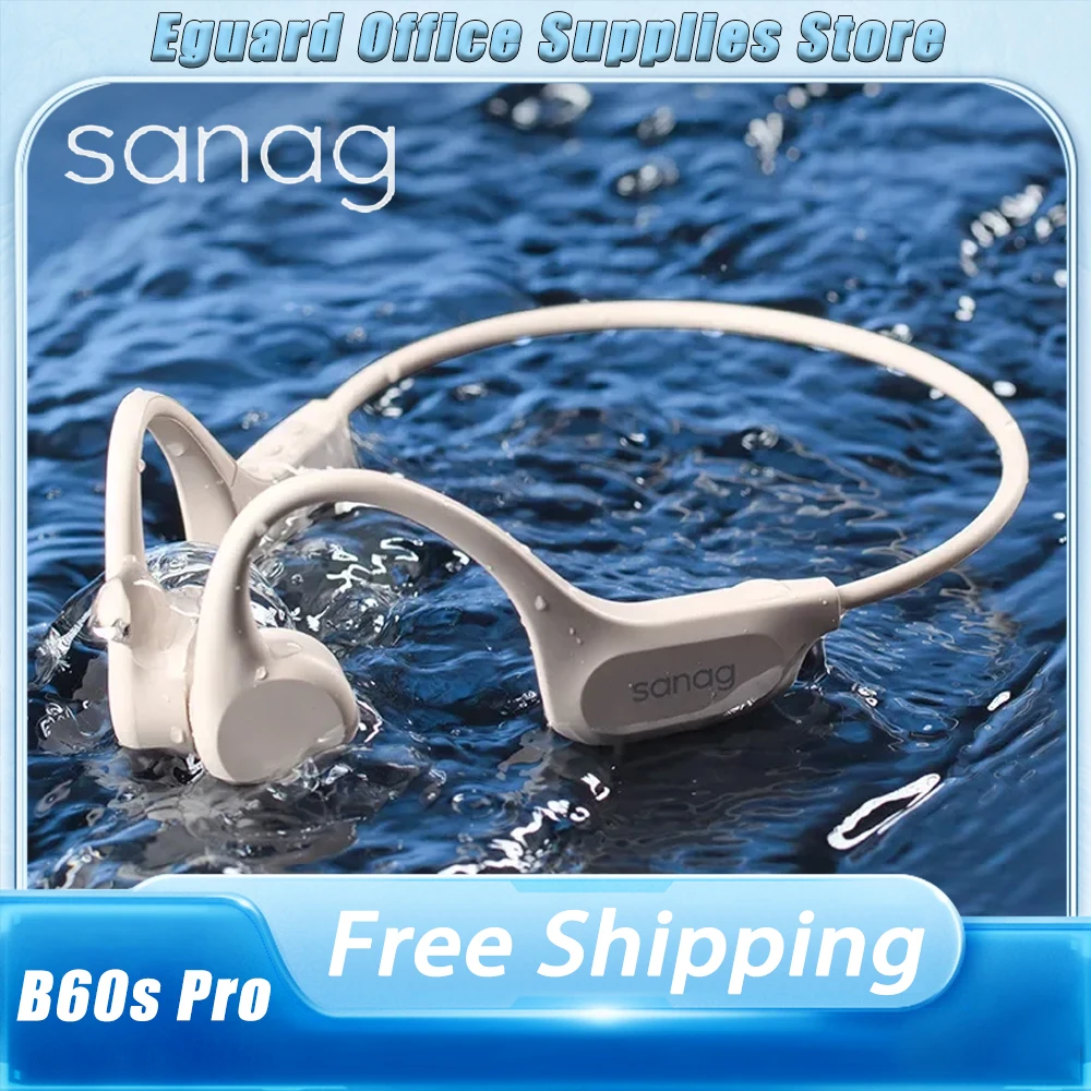 Sanag B60s Pro Bone Conduction Earphone Runbeat Sport Swimming Waterproof Earphones Bluetooth Wireless Headphones Customization