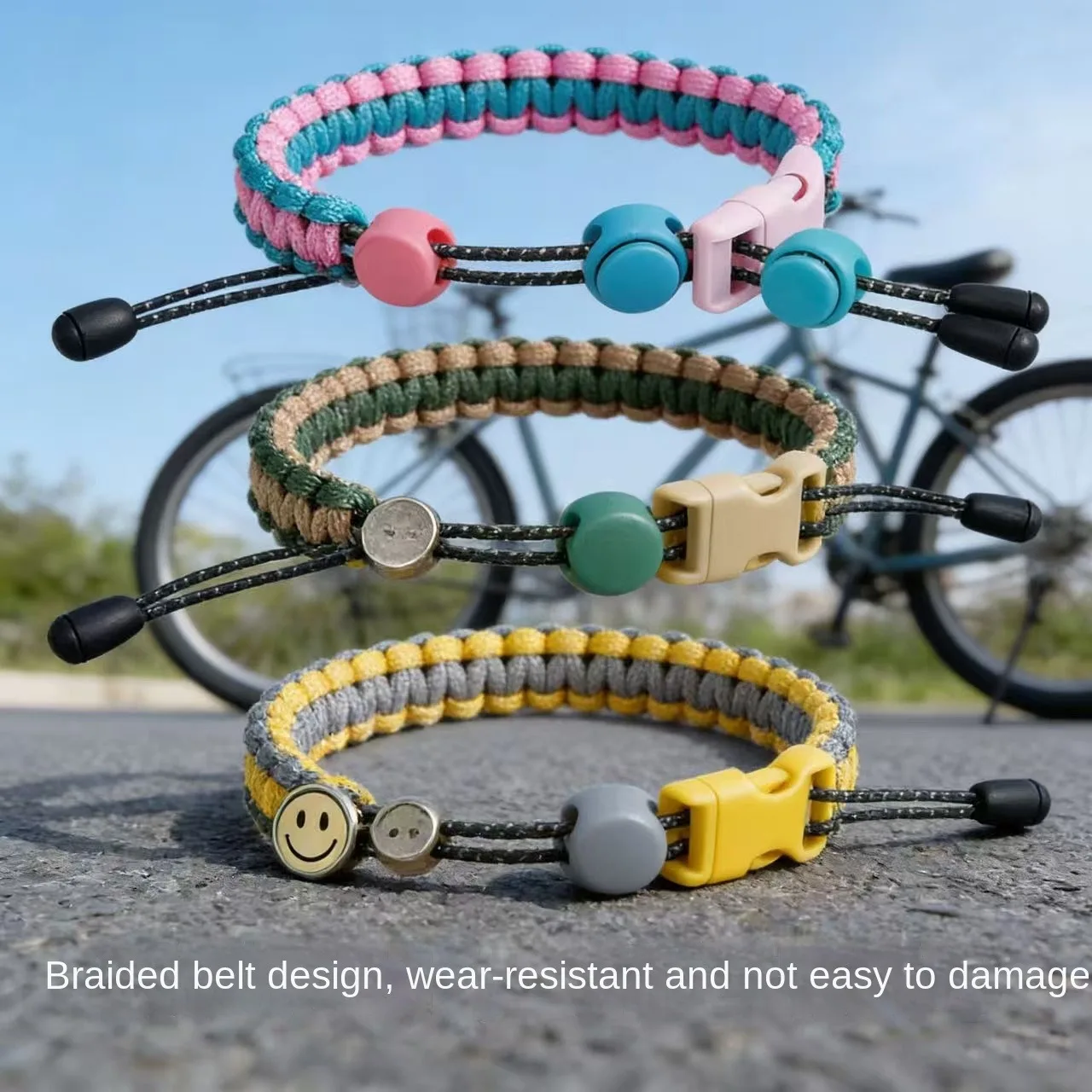 

2PCS Road Bike Cycling Straps Leg Straps Night Riding Reflective Straps Night Running Leg Straps Buckle Woven Straps