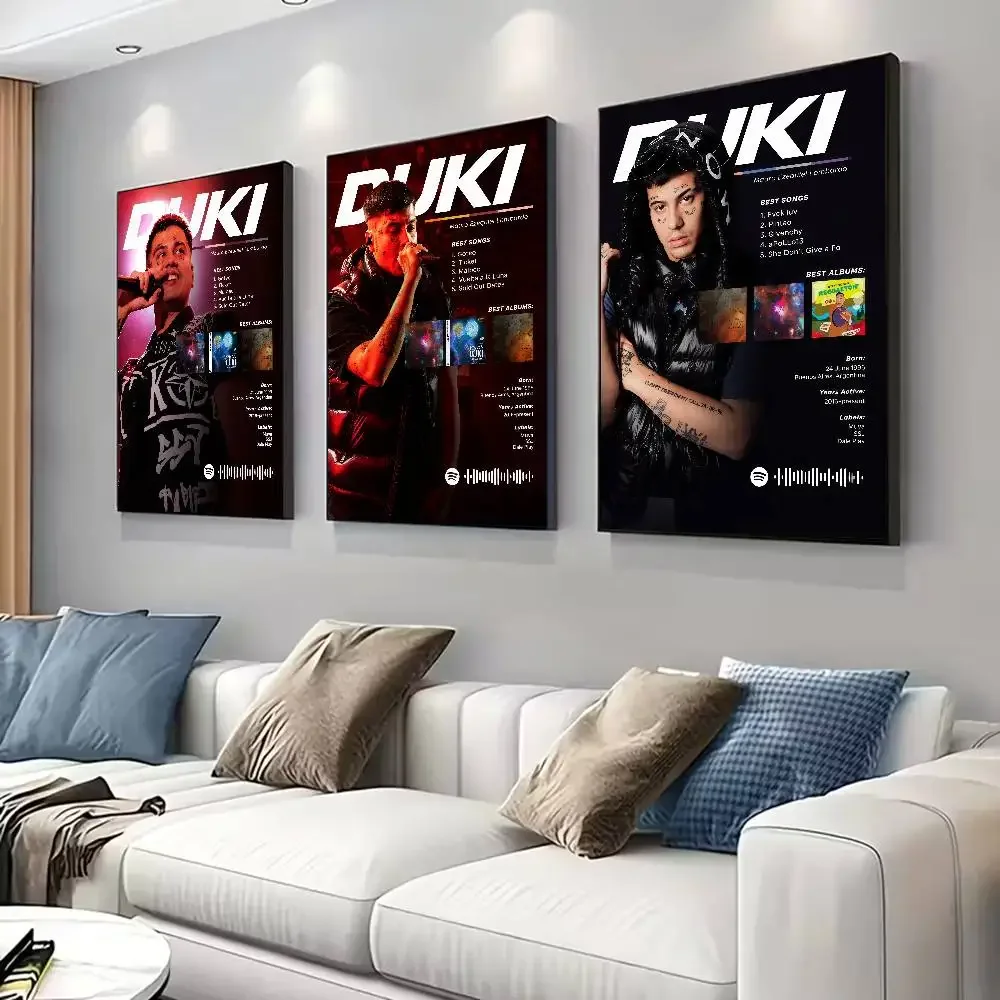 D-Duki Rapper Poster for Modern Decor in Home Offices, Bedrooms, Living Rooms, Kitchens, Bathrooms.