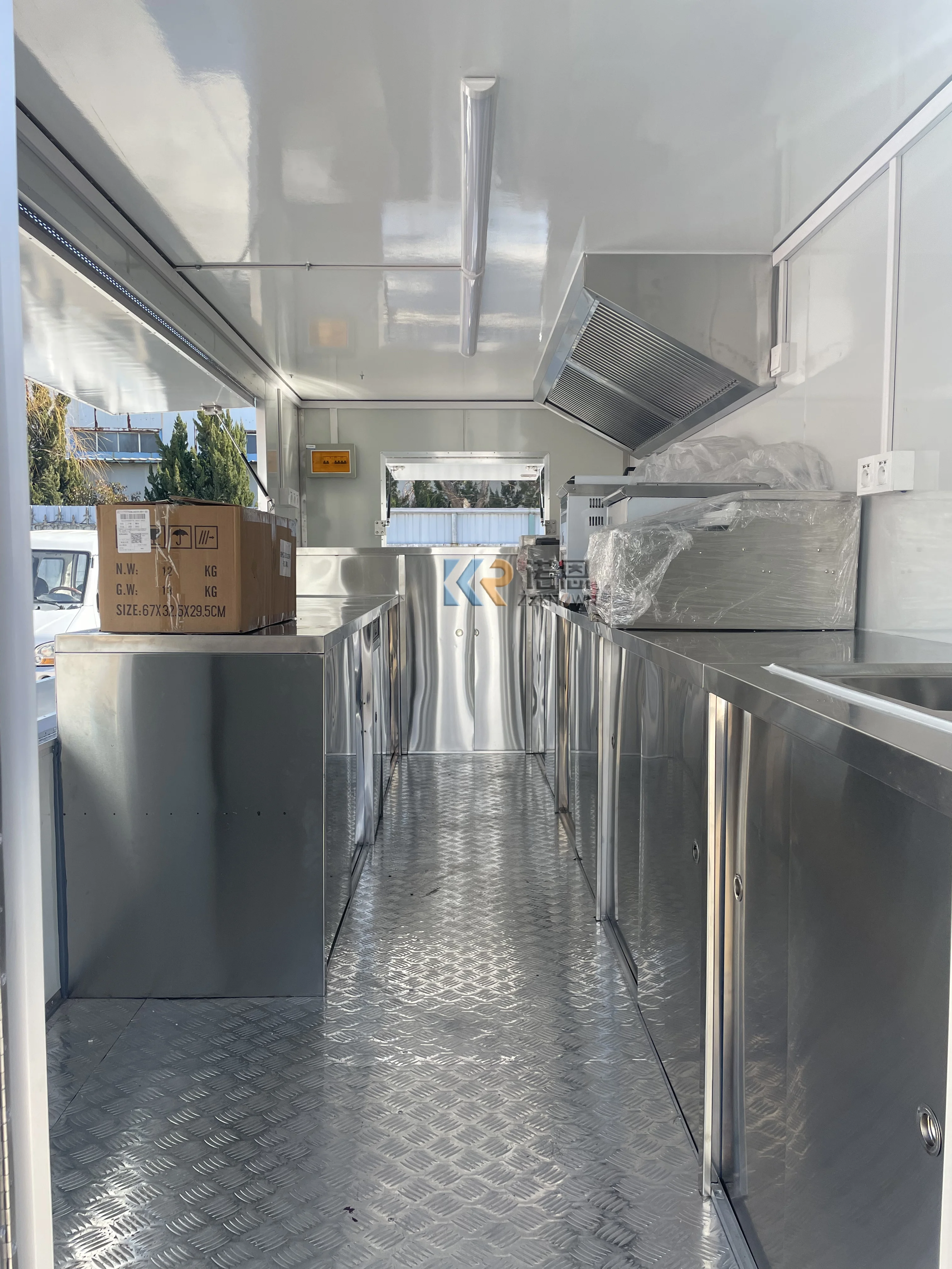 Novo popular rua ao ar livre carrinho de comida rápida lanche carrinho de jantar com lanches cozinha móvel equipamentos de cozinha