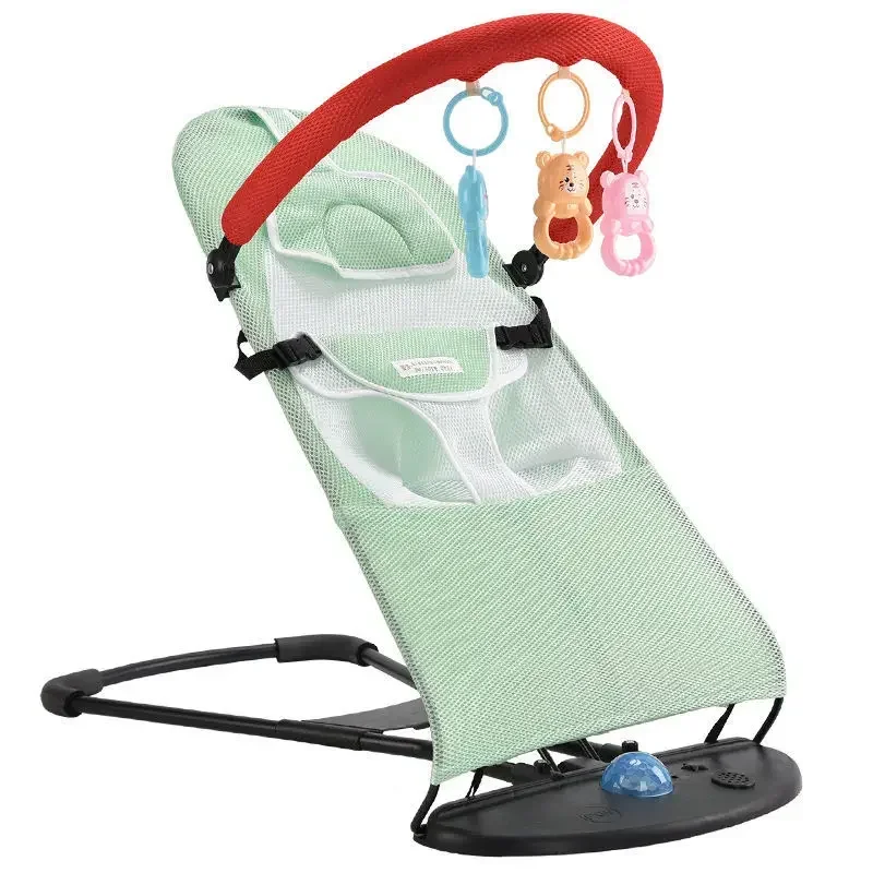 EG93 Foldable Baby Rocking Chair, Adjustable Cradle Seat, Portable Baby Swing for Toddlers, Travel-Friendly Rocking Chair