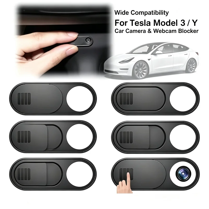 1/2/5/10PCS Camera Privacy Slide Blocker FOR Tesla Model 3 Y, Car Interior Webcam Cover, Ultra Thin Protector Accessories BHM01
