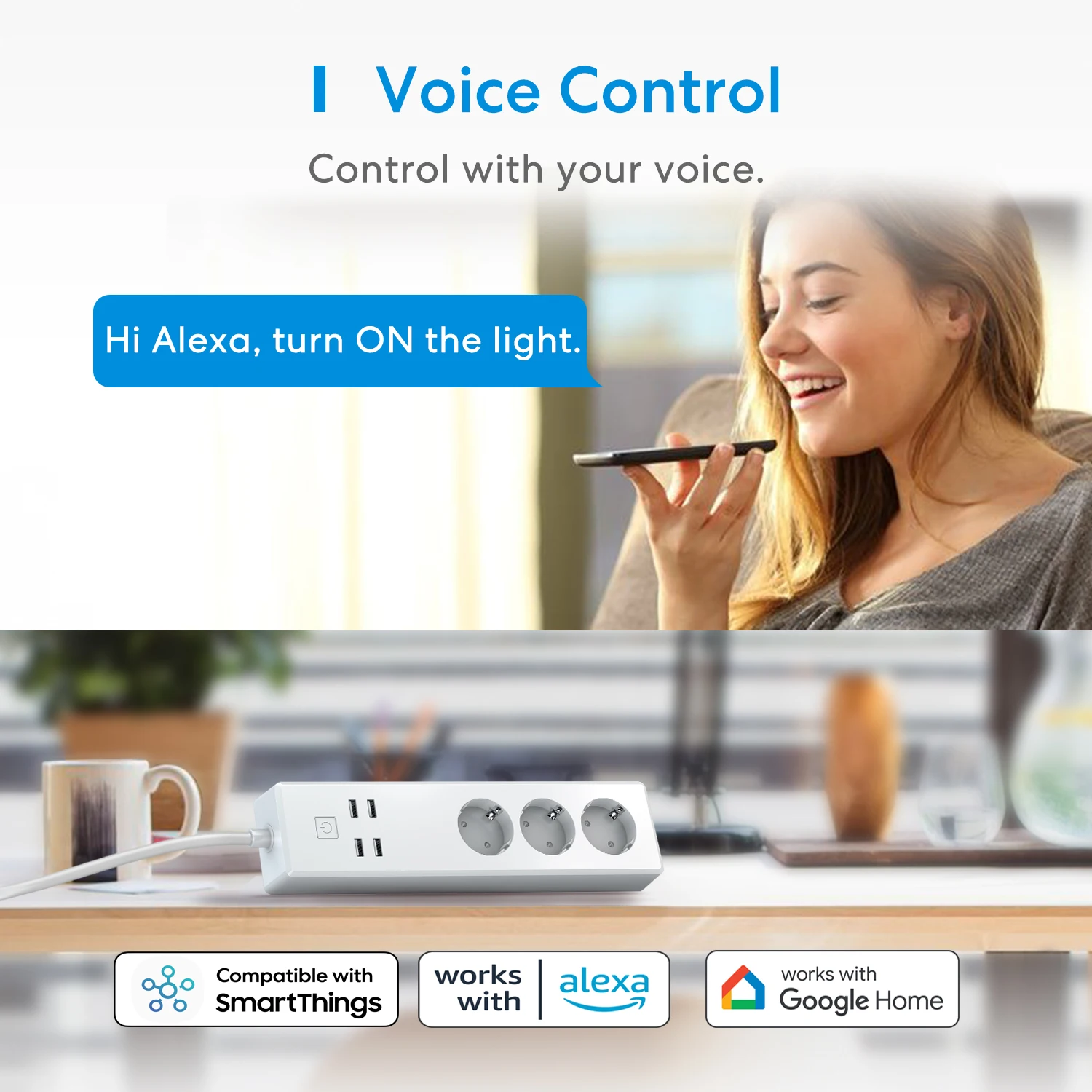 Meross WiFi Power Strip Smart Surge Protector EU Version Plug APP Remote Control Support Alexa Google Home IFTTT SmartThings