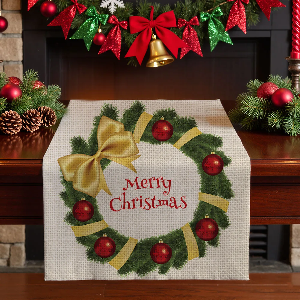 

Christmas table runners winter Table decoration and accessories for Festival home decor party tablecloth