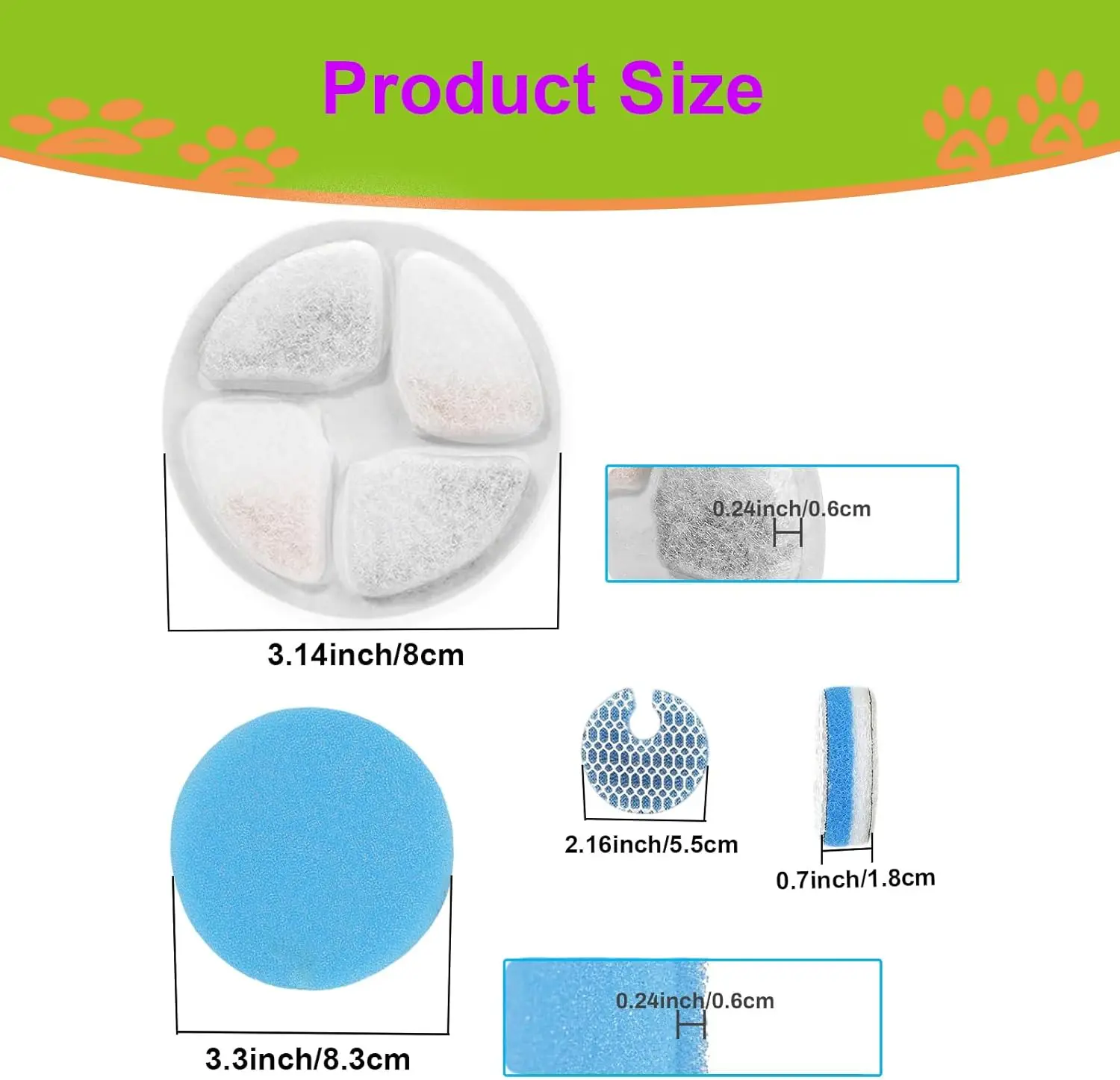 Distributeur d\'eau en acier inoxydable pour animaux de compagnie, fontaine à eau pour chat, remplacement de livre de charbon actif, accessoires pour