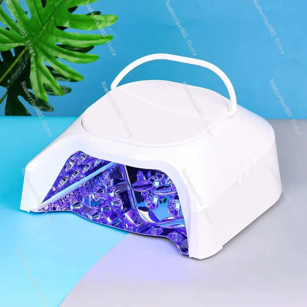Advanced 86W LED UV Nail Lamp - Mirror-Finish Interior, Dual Light, Rechargeable Portable Design