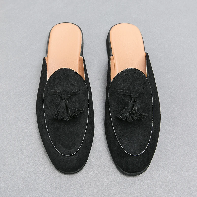 Men's Slippers Summer Baotou Half Slipper Fashion Casual Mules Slippers Luxury Designer Slip on Men's Loafers Chanclas De Hombre view 2