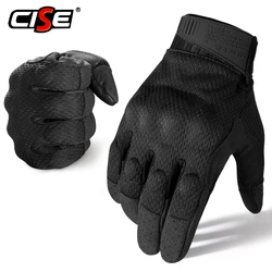 Dedo completo Luvas Da Motocicleta, Tela De Toque, Respirável, à prova de choque, Motorbike Equitação Gear, Road Racing, MTB, ao ar livre