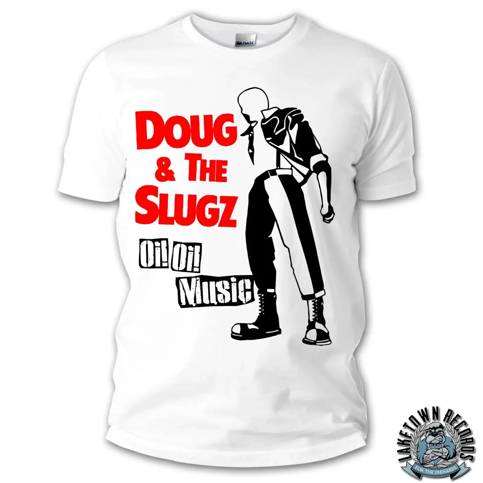 Футболка DOUG THE SLUGZ OI MUSIC S-3XL в стиле панк-скинхед, винтажная, с эффектом потертости, для повседневной носки, дышащая, эластичная, мягкая