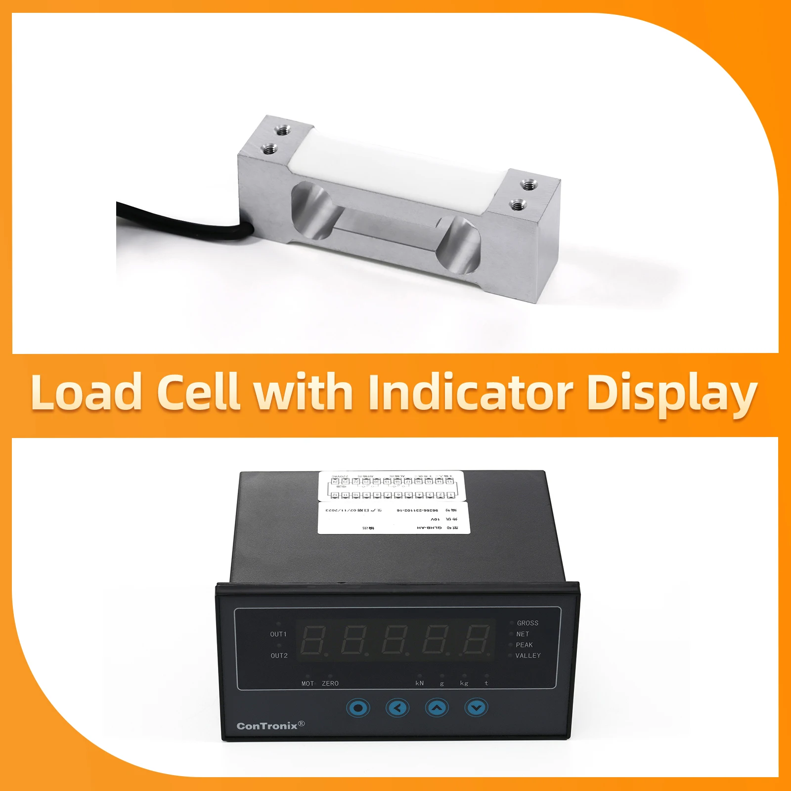 

Load Cell Sensor with Indicator Display,Test Tension, Compression and Weight Pressure Sensors,Pull Pressure Sensor 5KG 10KG 20KG