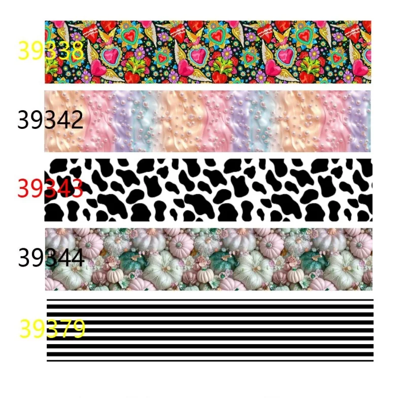 

Star Leopard Stripe Print Grosgrain Ribbon 5yards for Hairbows Craft Materials DIY Accessories