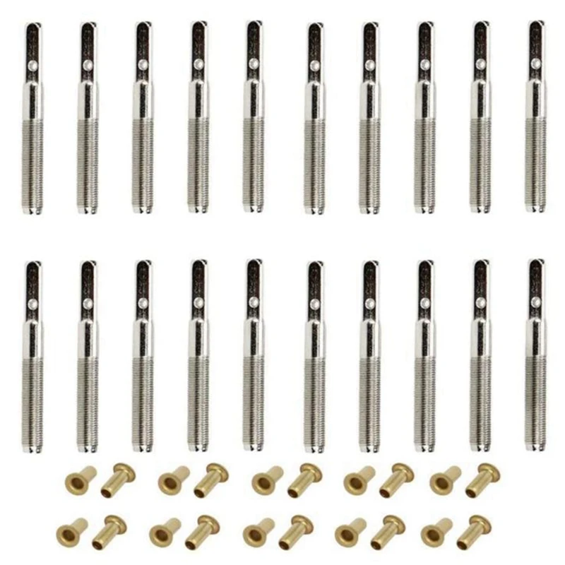 80 Pcs Lyre Harp Tuning Pin Nails With 80 Pcs Rivets Set For Lyre Harp Small Harp Musical Stringed Instrument