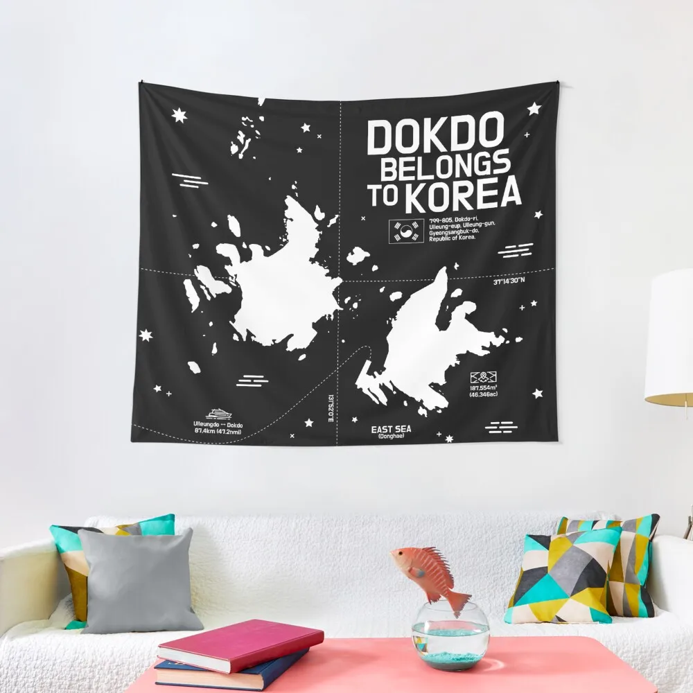 Dokdo Belongs to Korea. Beginning Tapestry House Decoration Wallpaper Tapestry