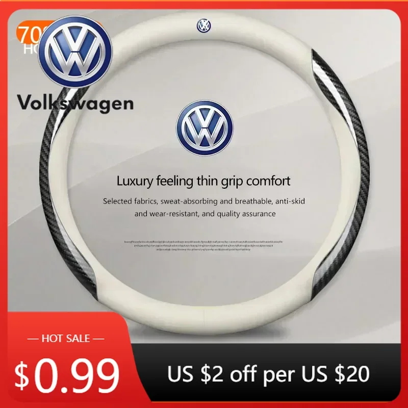 

Новый чехол на руль из кожи и карбона для Volkswagen VW Polo B6, аксессуары для автомобилей Volkswagen VW