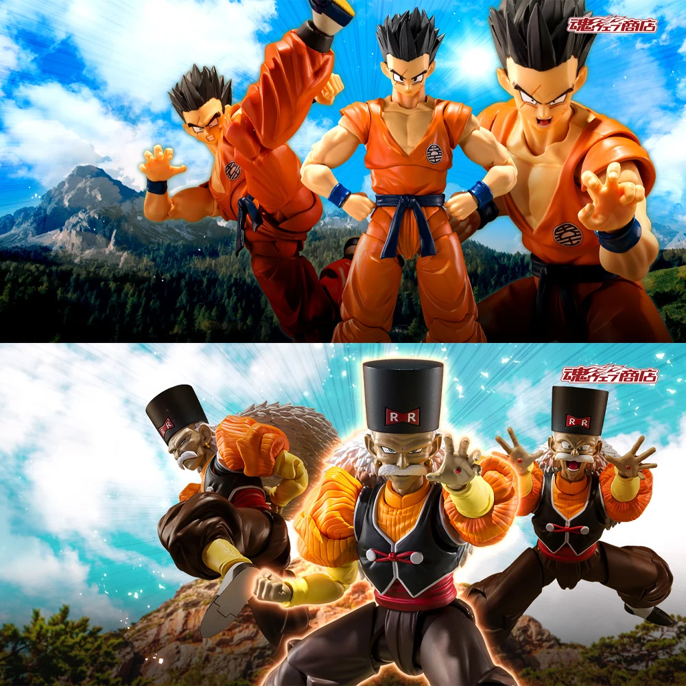 오리지널 정품 모델 반다이 드래곤 볼 S.H.Figuarts SHF 안드로이드 20 Yamcha 액션 피규어 박스형 Collectible Model Toys Gifts