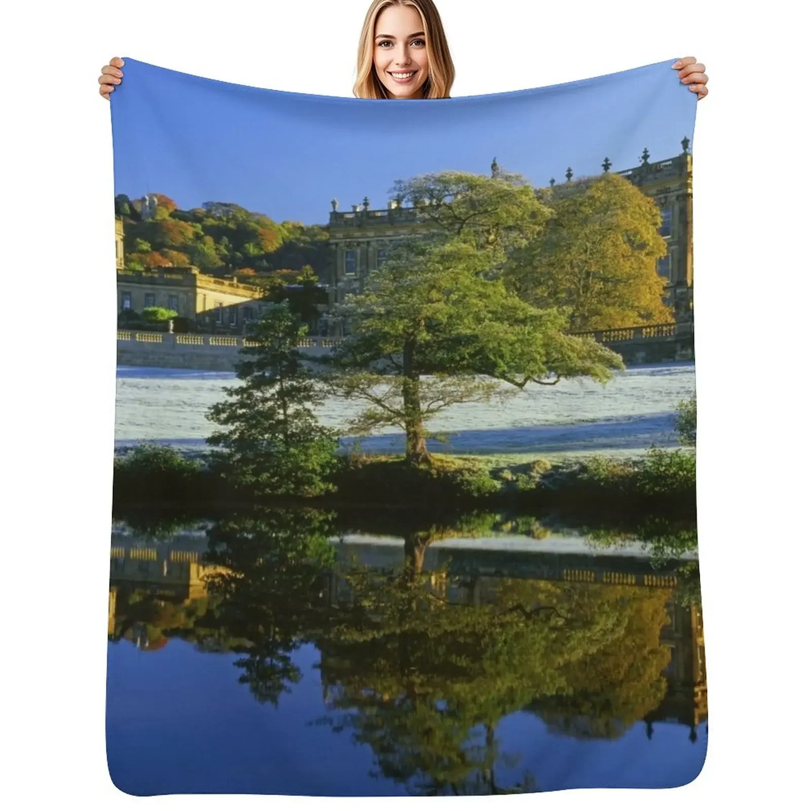 

Chatsworth House in Winter Throw Blanket Thin Cute blankets ands Blanket