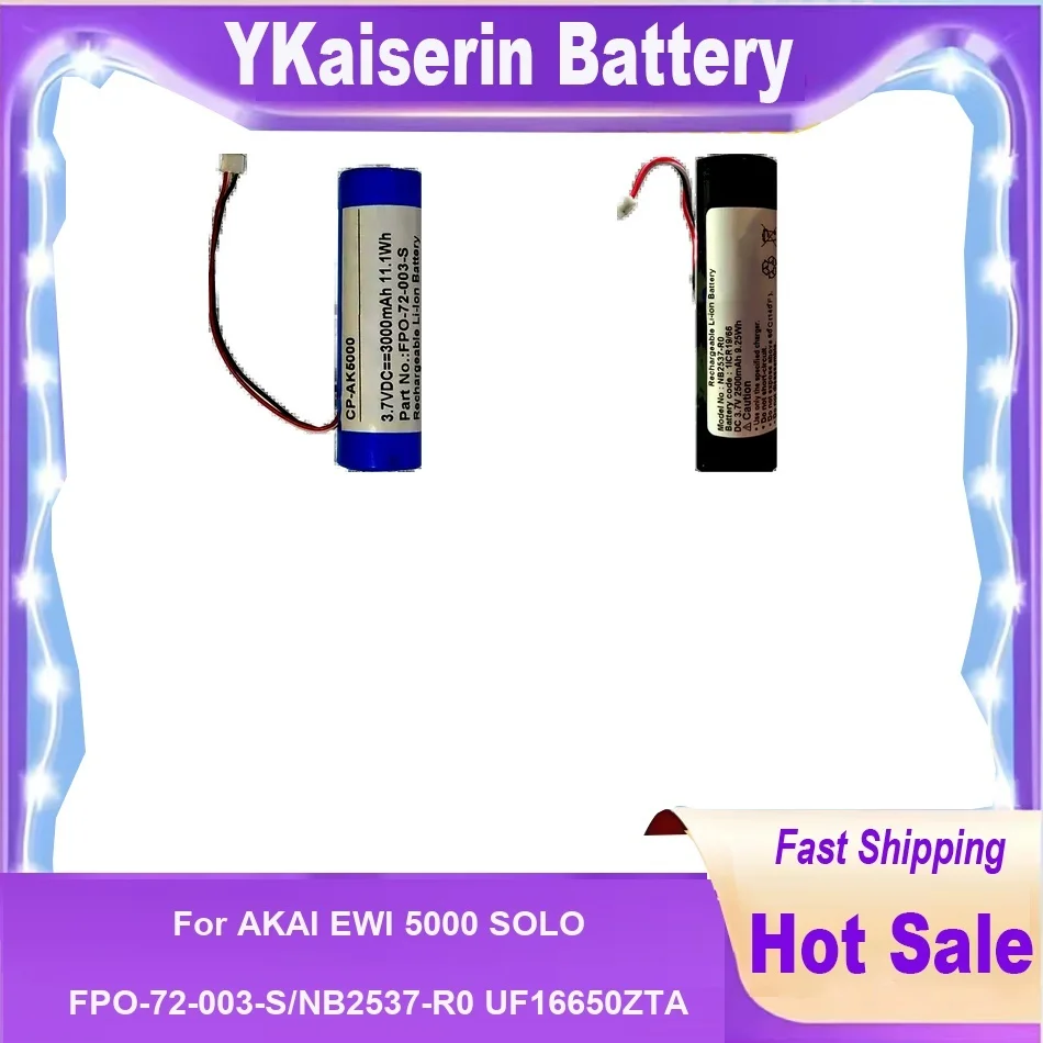 

Аккумулятор EWI 5000 NB2537-R0 для AKAI SOLO FPO-72-003-S 1ABTUR18650ZY01, цвет синий UF16650ZTA, гарантия на батарейку