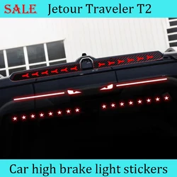 Fit for JETOUR Traveler T2 2023+ Car High Brake Light Sticker Modified Carbon Fiber Tail Light Custom Sticker Car Exterior Parts