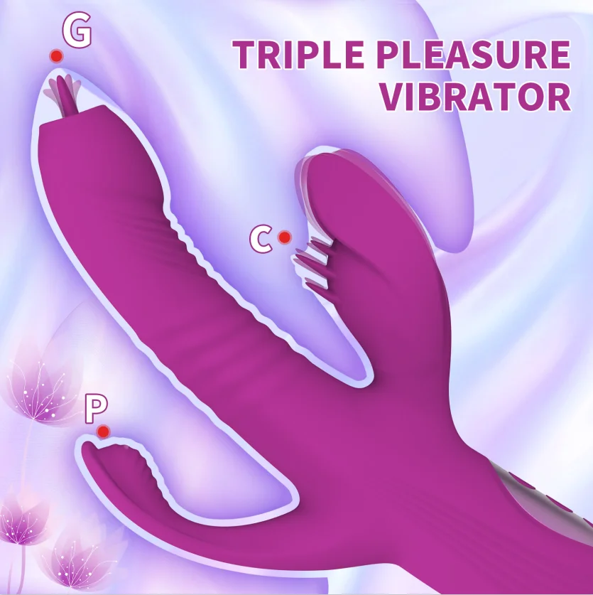 3 In 1 Swing Telescopic Vibrator Clitoris Stimulator Vagina G Spot Massager Heating Masturbator For Women Adult Sex Toys 18+