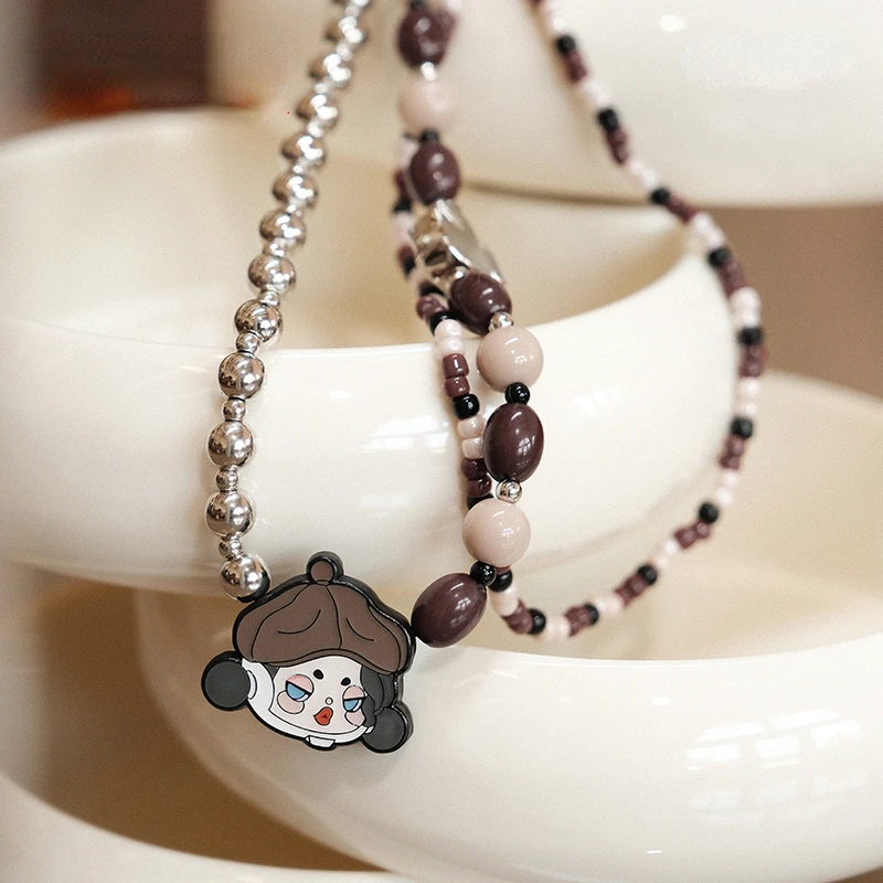 Skullpanda Relaxed Morgen Serie Hangende Ketting Blinde Doos Speelgoed Verrassing Mistery Box Kawaii Action Figure Girls Cadeau