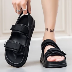 Men Sandals Leisure Beach Holiday Sandals Male Shoes 2024 Summer New Outdoor Sneakers Man Retro Comfortable Casual Sandals Boy