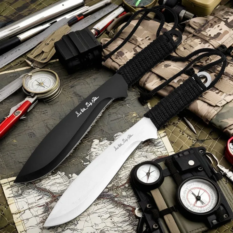 Outdoor Carry Small Straight Knife Tactical Diving Hunting Knife High Hardness Survival Knife Wilderness Survival Pocket Knife