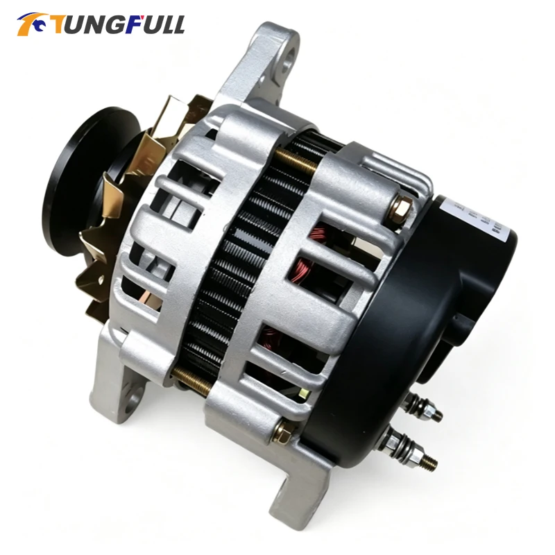 Permanent Magnet Brushless AC Generator 220V Constant Voltage Pure Copper Dynamo Belt Pulley Alternator For Small Household