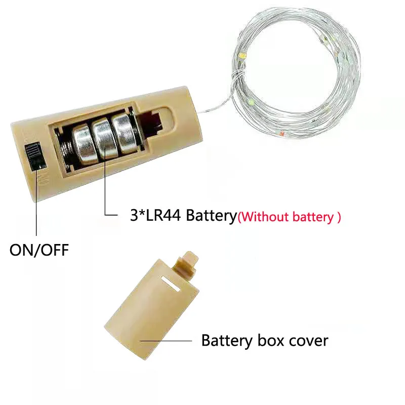 5/10/20pcs Wine Bottle Light With Cork LED String Lights Battery Fairy Lights Garland Christmas Party Wedding Bar Decoration