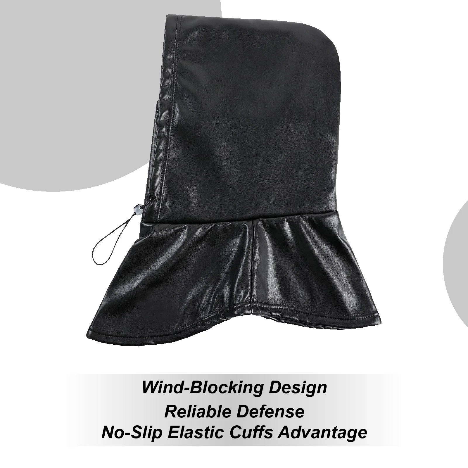 

Cold Weather Face Cover Thermal Thickened Protective PU Winter Cycling Fleece Lined Hood For Outdoor Motorcycle Riding Hiking