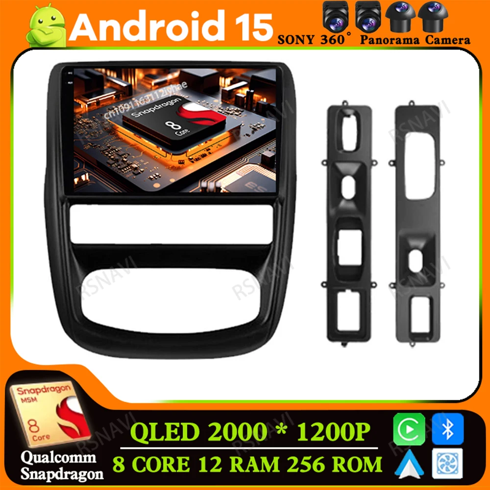 

Android 15 for Renault Duster 1 2010-2015 For Nissan Terrano Lll 3 2014-2022 Head Unit Car Radio QLED 5G WIFI Stereo Qualcomm BT