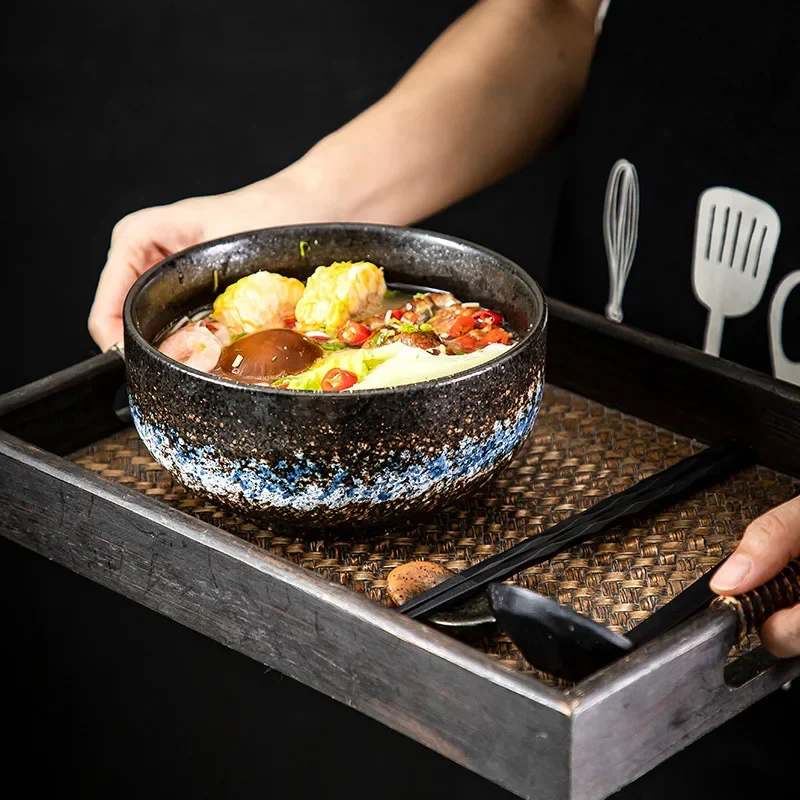 LingAo Cuenco de cerámica japonés para fideos y fideos de arroz