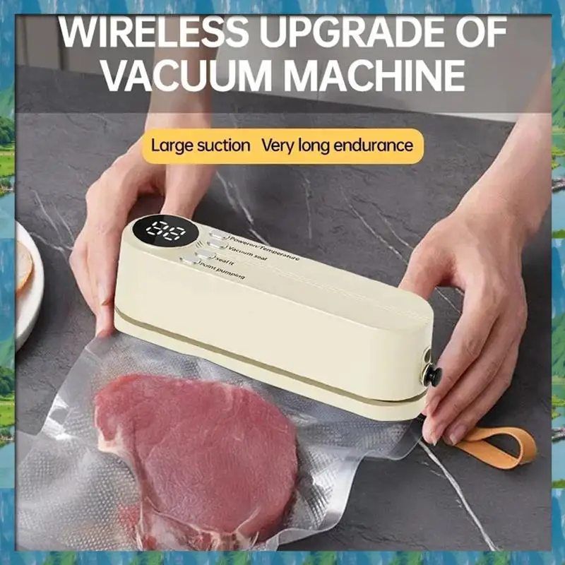 真空シーラーマシン 食品グレードのプラスチックシール 真空バッグ＆ロールバッグ用 - 理想的なキッチン必需品 B Fast-