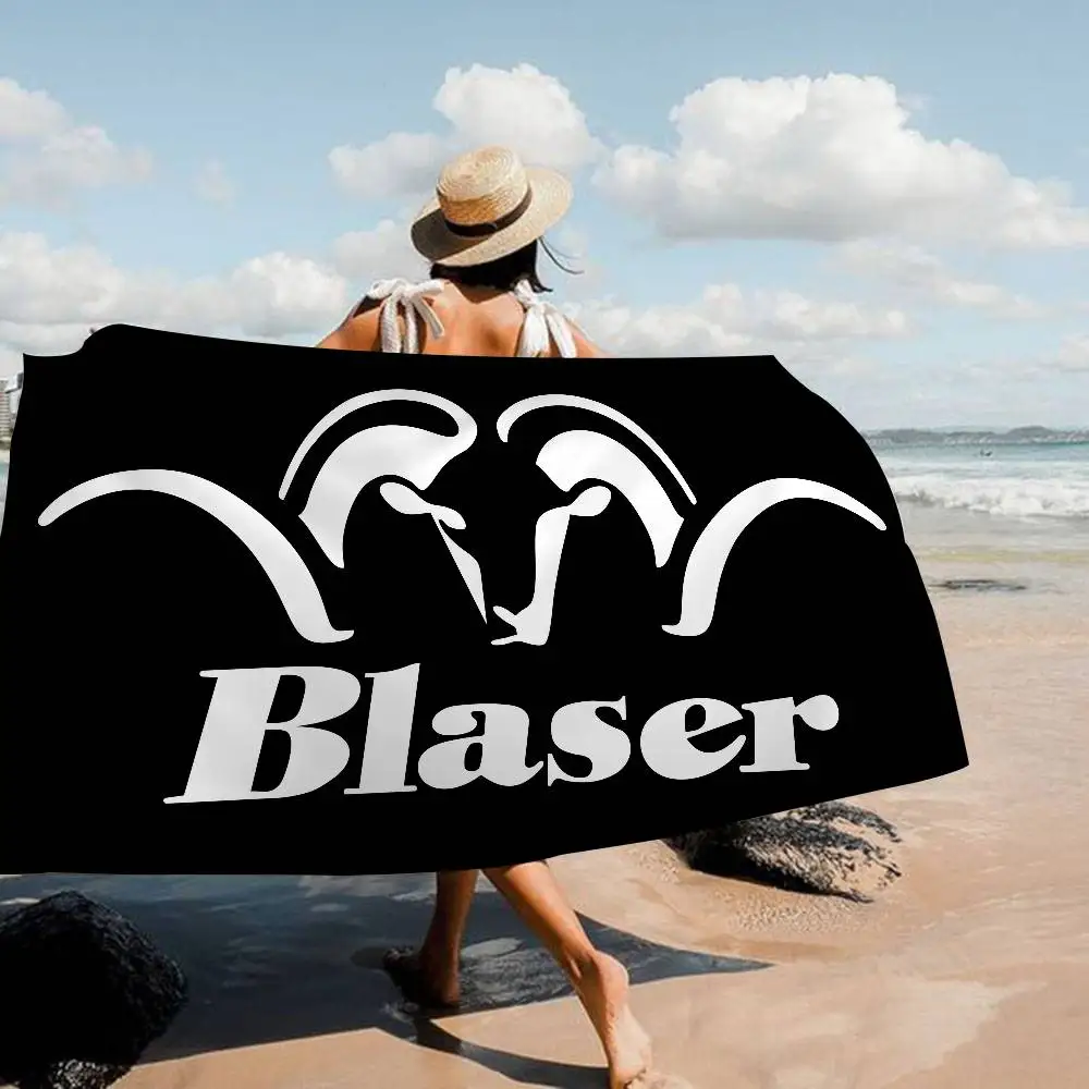 Blaser Logo Beach Towel Colorful Bath Towels for Girl Microfiber Quick Dry Custom Sand Free Beach Yoga Spa Gym Pool