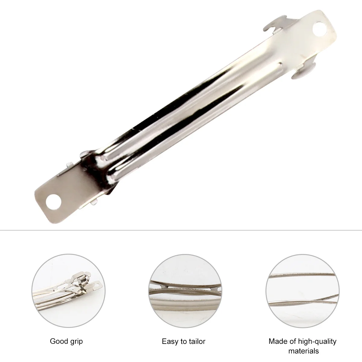 

160pcs Barrette Findings Alloy French 4 Mixed Sizes Strong Grip Snap For Diy 'S Clips Automatic Spring Clip Diy Hair