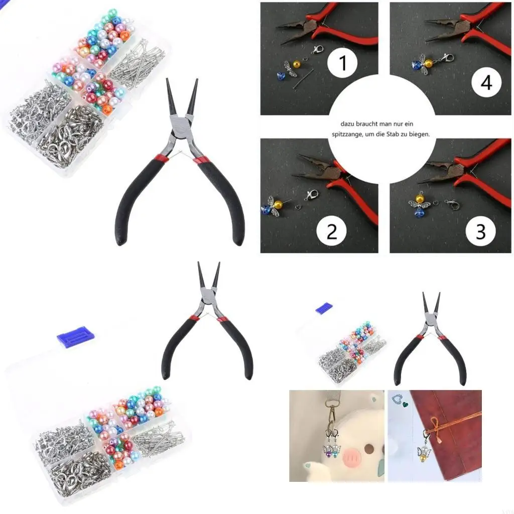 

X4YA Pendant Set Acrylic Beaded Phone Charm DIY Crafts and Jewelry Making Accessory