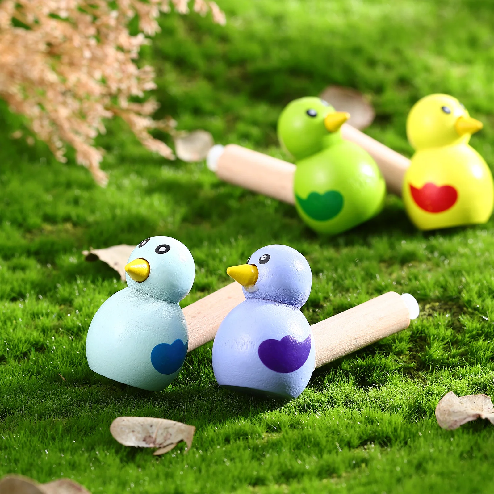 15 Pcs Attractive Whistle Educational Kids Toys Wooden Children Bird Colorful Shape Bamboo Cartoon Whistles