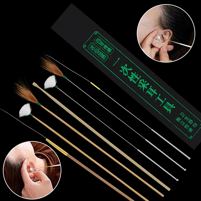 5/6pcs Feather Ear Pick Wax Remover Curette Ear Dig Tool Spoon Cleaner Stick Ear Dig Tools Ear Care Massage Relaxing