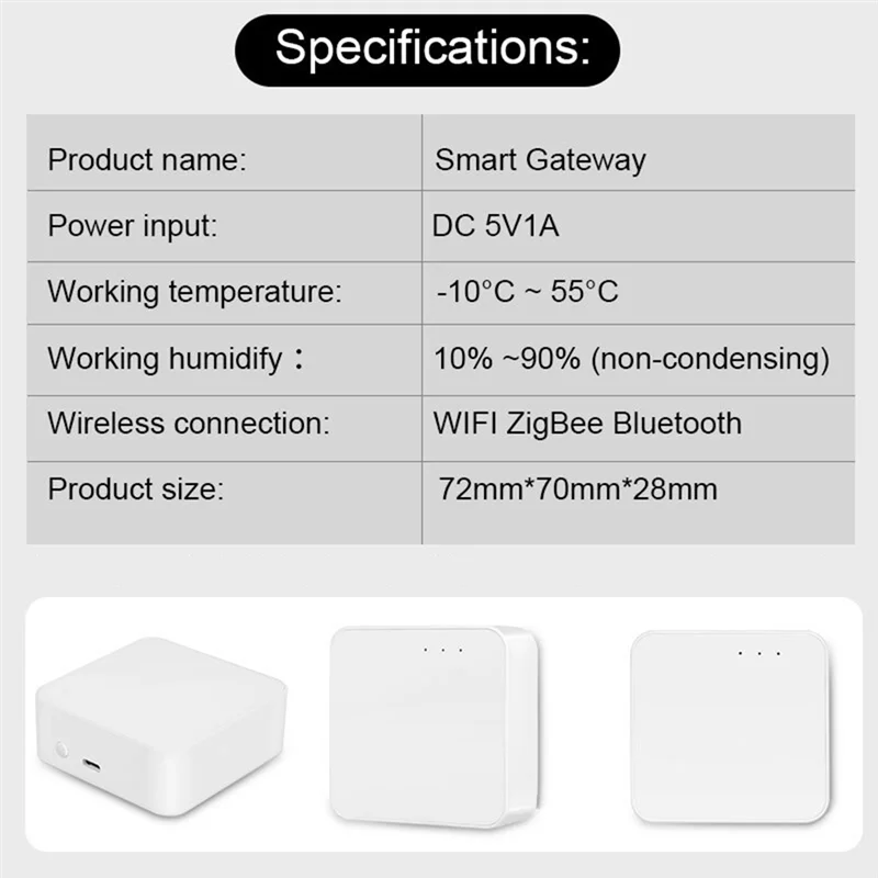 Tuya Zigbee WiFi Bluetooth puerta de enlace inteligente Compatible Hub Bridge Smart Life APP Control para Alexa Home