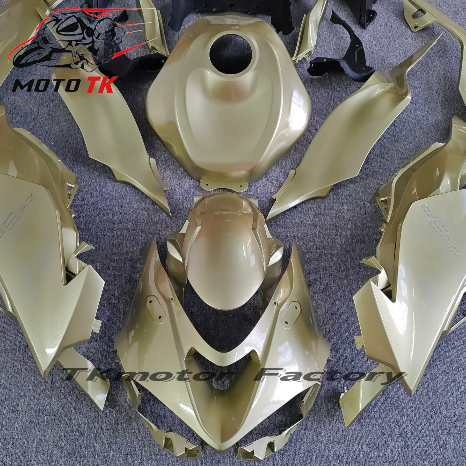 

Motorcycle Molding Fairing For Kawasaki ZX6R 636 2023 2024 2025 Golden Tank Fairings Kit ZX 6R 636 Body Frame Protective Panel