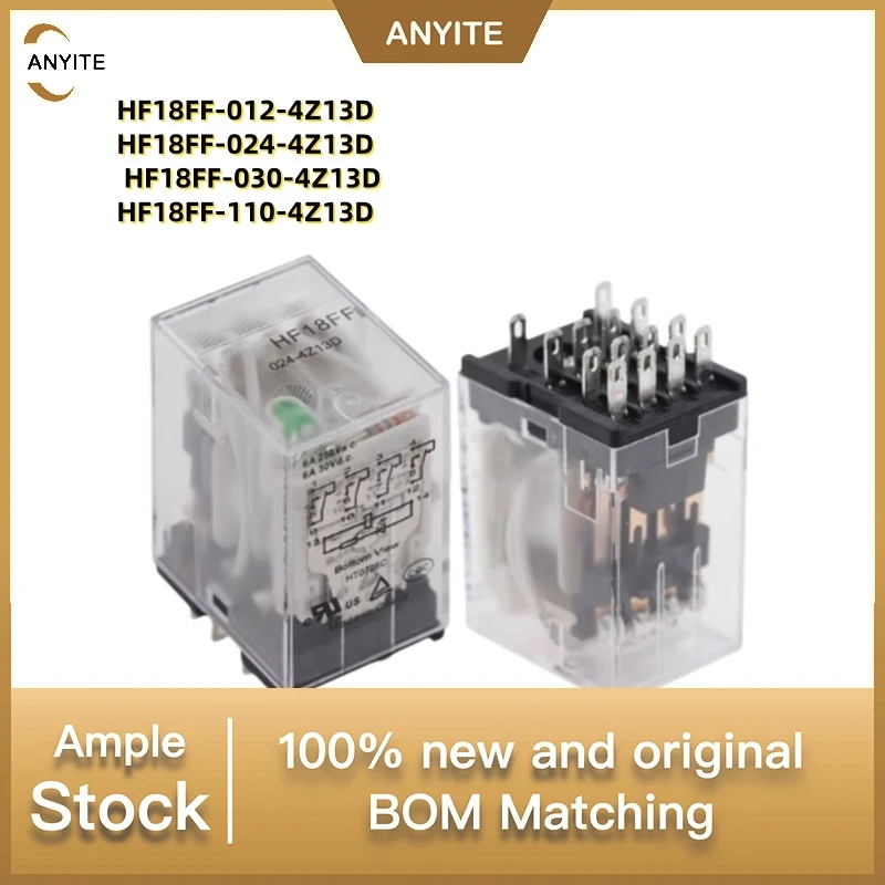 New 5Pcs/LOT  HF18FF-012-4Z13D    HF18FF-024-4Z13D     HF18FF-030-4Z13D  HF18FF-110-4Z13D  14PIN