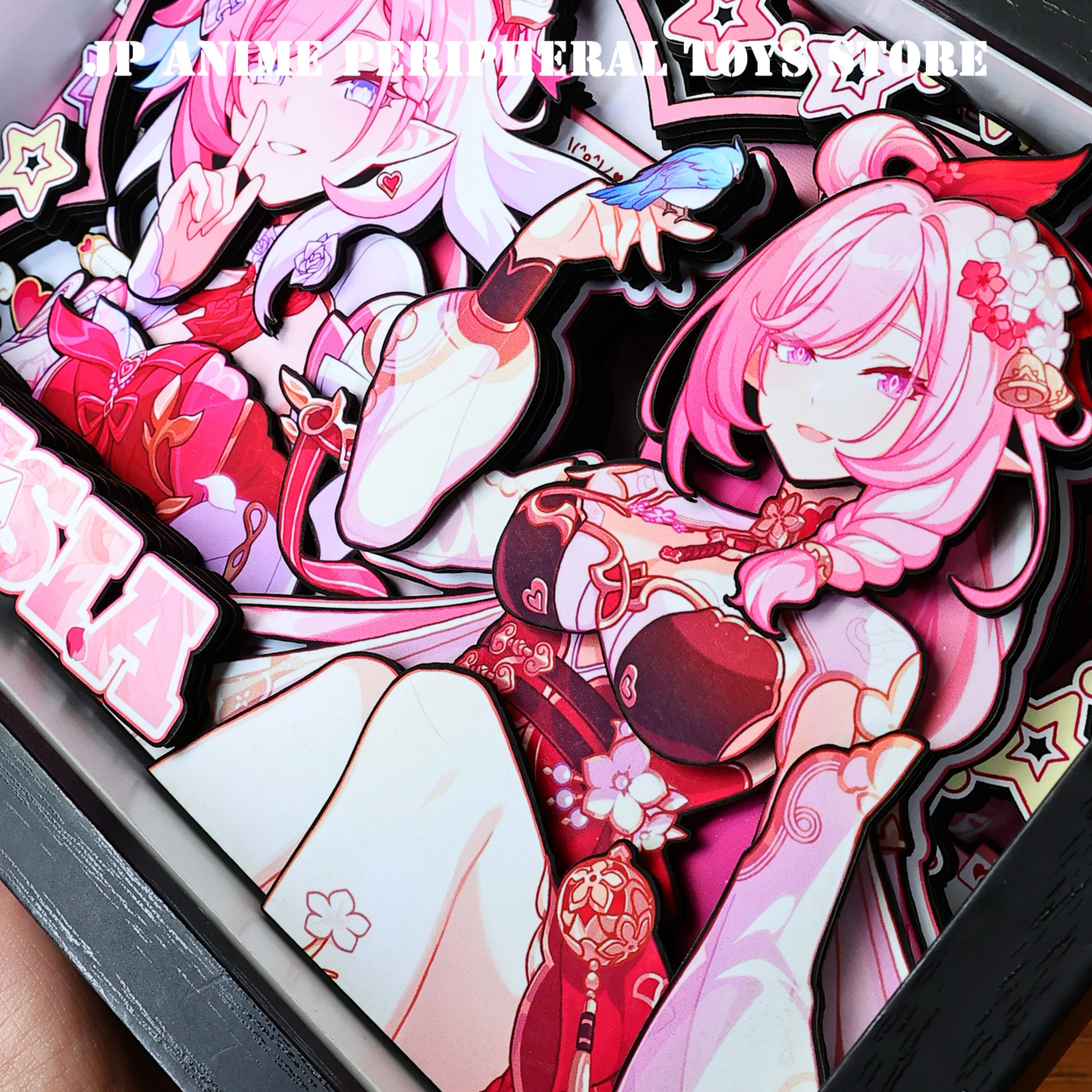 New Honkai Impact3 3D Handmade Art Painting Cartoon Elysia Figure Collect Picture Desktop Ornaments Fan Collection Gift