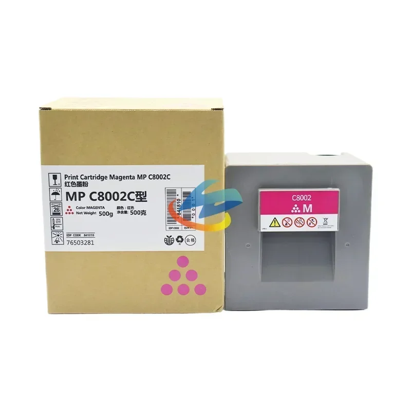 Cartouche de Toner pour Ricoh, MPC8002, MPC6502, Poudre de Haute Qualité, Compatible avec MP C6502, C8002, BK700g, CMY500g, 1 Pièce