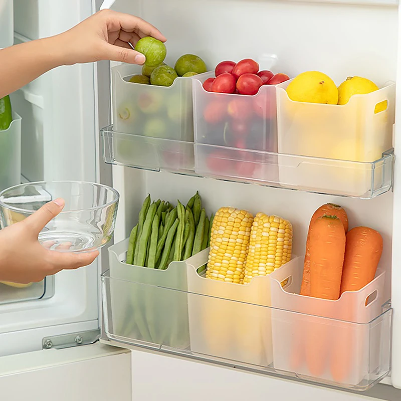 5Pcs Refrigerator Storage Boxes Food Fresh Organizer Cold Storage Crisper Fruit Spice Food Container Boxes Home Kitchen Boxes